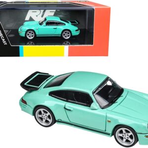 1987 RUF CTR Yellowbird Mint Green 1/64 Diecast Model Car by Paragon