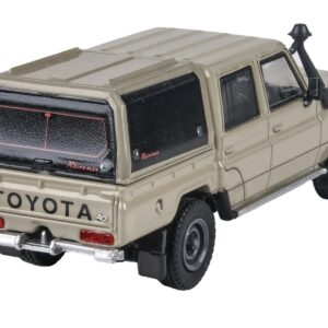 2014 Toyota Land Cruiser LC 79 Pickup Truck Sandy Taupe with Camper Shell 1/64 Diecast Model Car by Paragon Models