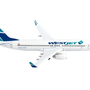 Boeing 737 Next Generation Commercial Aircraft “WestJet Airlines – Maple Leaf Logo Livery” 1/300 Diecast Model Airplane by Postage Stamp