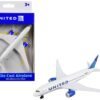 Commercial Aircraft “United Airlines” (N12010) White with Blue Tail Diecast Model Airplane by Daron