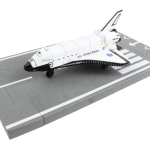 NASA “Discovery” Space Shuttle White “United States” with Runway Section Diecast Model Airplane by Runway24