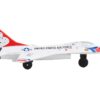 General Dynamics F-16 Fighting Falcon Fighter Aircraft White “United States Air Force Thunderbirds” with Runway 24 Sign Diecast Model Airplane by Runway24