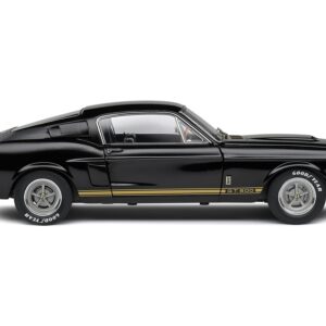 1967 Shelby GT500 Black with Gold Stripes 1/18 Diecast Model Car by Solido