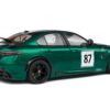 2021 Alfa Romeo Giulia GTA M #87 Green Metallic with Carbon Top and White Stripes “Nurburgring 1973” Tribute “Competition” Series 1/18 Diecast Model Car by Solido