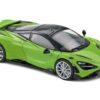 2020 McLaren 765 LT Lime Green Metallic and Black 1/43 Diecast Model Car by Solido