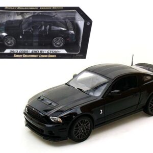 2013 Ford Shelby Mustang Cobra GT500 SVT Black with Black Stripes 1/18 Diecast Car Model by Shelby Collectibles