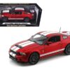 2013 Ford Shelby Mustang GT500 Metallic Red with White Stripes 1/18 Diecast Model Car by Shelby Collectibles