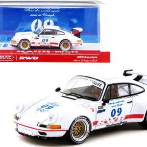 RWB Backdate #09 White Metallic Idlers 12 Hours (2019) “RAUH-Welt BEGRIFF” 1/43 Diecast Model Car by Tarmac Works