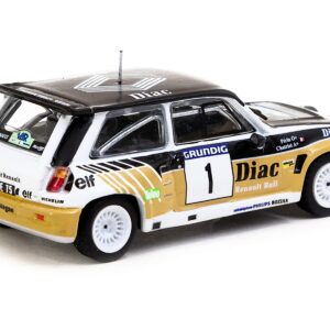 Renault 5 MAXI Turbo #1 Francois Chatriot- Michel Perin “Societe Diac” Winner “Rallye du Var” (1986) “Hobby64” Series 1/64 Diecast Model by Tarmac Works