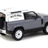 Land Rover Defender 90 Matt Blue Gray Metallic with White Top “Wilks Bros” “Global64” Series 1/64 Diecast Model Car by Tarmac Works