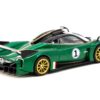 Pagani Huayra R #1 Verde Trifoglio Green Metallic with Black Top and Gold Stripes “Global64” Series 1/64 Diecast Model Car by Tarmac Works