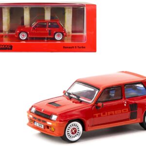 Renault 5 Turbo Red “Road64” Series 1/64 Diecast Model by Tarmac Works