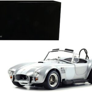 Shelby Cobra 427 S/C Silver Metallic with White Stripes 1/18 Diecast Model Car by Kyosho