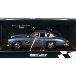 1955 Mercedes-Benz 300 SL W198 Light Blue Metallic Limited Edition to 450 pieces Worldwide 1/18 Diecast Model Car by Minichamps