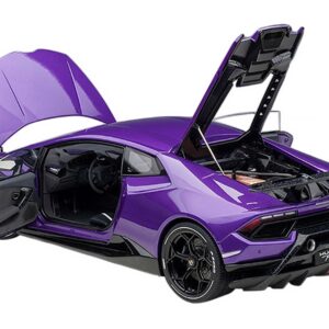 Lamborghini Huracan Performante Viola Pasifae / Pearl Purple with Black Wheels 1/12 Model Car by Autoart