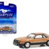 1980 Ford Mustang Cobra Dark Chamois Brown Metallic with Hood Graphic “The Drive Home to the Mustang Stampede” Series 1 1/64 Diecast Model Car by Greenlight