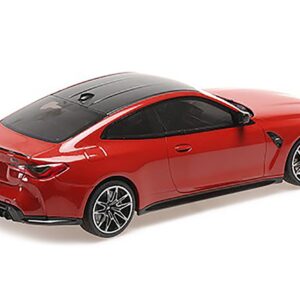 2020 BMW M4 Red Metallic with Carbon Top Limited Edition to 720 pieces Worldwide 1/18 Diecast Model Car by Minichamps