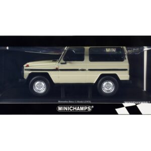 1980 Mercedes-Benz G-Model (SWB) Gray with Black Stripes Limited Edition to 504 pieces Worldwide 1/18 Diecast Model Car by Minichamps