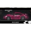 2021 Porsche 911 Turbo S with SportDesign Package #20 Red Violet with Silver Stripes Limited Edition to 504 pieces Worldwide 1/18 Diecast Model Car by Minichamps