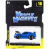 2013 Ford Mustang Boss 302 Light Blue with Black Stripes 1/64 Diecast Model Car by Muscle Machines