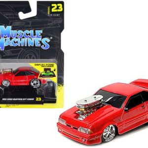 1993 Ford Mustang SVT Cobra Red 1/64 Diecast Model Car by Muscle Machines