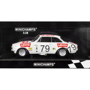 Alfa Romeo 1300 GTA #79 Pierre Rubens – Charles-Axel van Ryn “Levi’s” 24 Hours of Spa (1971) Limited Edition to 300 pieces Worldwide 1/18 Diecast Model Car by Minichamps