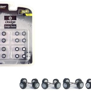 “First Generation (1981-93) Dodge Trucks” Wheels and Tires Multipack Set of 24 pieces “Wheel & Tire Packs” Series 8 1/64 by Greenlight