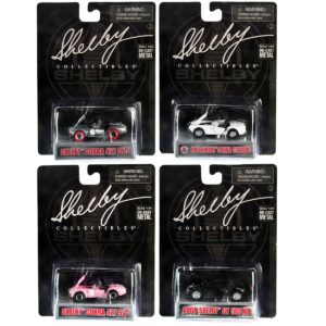 “Carroll Shelby 50th Anniversary” 4 piece Set 2022 Release Q 1/64 Diecast Model Cars by Shelby Collectibles