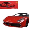 Ferrari 488 GTB Red with Black Top “Signature Series” 1/18 Diecast Model Car by Bburago