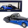 1937 Peugeot 302 Darl Mat Coupe Dark Blue and Blue 1/18 Diecast Model Car by Norev