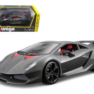 Lamborghini Sesto Elemento Matt Grey 1/24 Diecast Car Model by Bburago