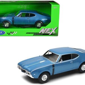 1968 Oldsmobile 442 Blue Metallic 1/24 Diecast Model Car by Welly