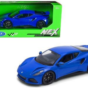 Lotus Emira Blue Metallic “NEX Models” Series 1/24 Diecast Model Car by Welly