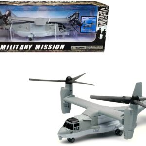 Bell Boeing V-22 Osprey Aircraft #02 Gray “US Air Force” “Military Mission” Series 1/72 Diecast Model by New Ray