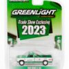 1990 Dodge D-350 Pickup Truck Green and White “2023 GreenLight Trade Show Exclusive” “Hobby Exclusive” Series 1/64 Diecast Model Car by Greenlight