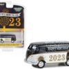 Volkswagen Type 2 Panel Van “Happy New Year 2023” Black and White “Hobby Exclusive” Series 1/64 Diecast Model by Greenlight