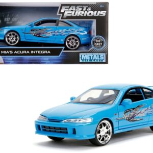 Mia’s Acura Integra RHD (Right Hand Drive) Blue “The Fast and the Furious” Movie 1/24 Diecast Model Car by Jada