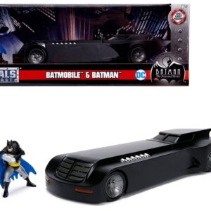 Batmobile with Batman Diecast Figure “Animated Series” DC Comics Series 1/24 Diecast Model Car by Jada