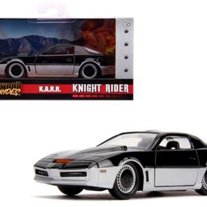 K.A.R.R. Black and Silver “Knight Rider” (1982) TV Series “Hollywood Rides” Series 1/32 Diecast Model Car by Jada