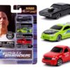 “Fast & Furious” 3 piece Set “Nano Hollywood Rides” Diecast Model Cars by Jada