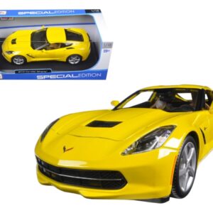 2014 Chevrolet Corvette C7 Stingray Yellow 1/18 Diecast Model Car by Maisto