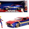 1973 Ford Mustang Mach 1 with Captain Marvel Diecast Figurine “Avengers” “Marvel” Series 1/24 Diecast Model Car by Jada