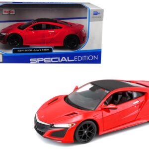 2018 Acura NSX Red with Black Top 1/24 Diecast Model Car by Maisto