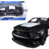 2012 Ford Mustang Boss 302 Matt Black and White 1/24 Diecast Model Car by Maisto