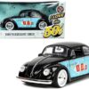 1959 Volkswagen Beetle Black with Graphics “I Love the 50’s” Series 1/24 Diecast Model Car by Jada