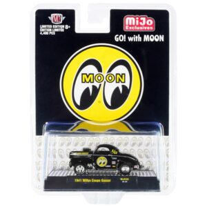 1941 Willys Coupe Gasser Black “Mooneyes” Limited Edition to 4400 pieces Worldwide 1/64 Diecast Model Car by M2 Machines