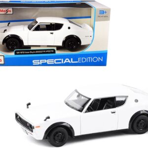 1973 Nissan Skyline 2000GT-R (KPGC110) White “Special Edition” Series 1/24 Diecast Model Car by Maisto