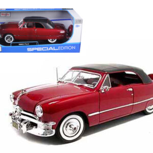 1950 Ford Soft Top Red 1/18 Diecast Model Car by Maisto