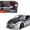 Nissan 370Z Silver with Black Hood “Fast & Furious” Series 1/32 Diecast Model Car by Jada