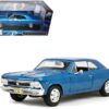 1966 Chevrolet Chevelle SS 396 Blue Metallic 1/24 Diecast Model Car by Maisto